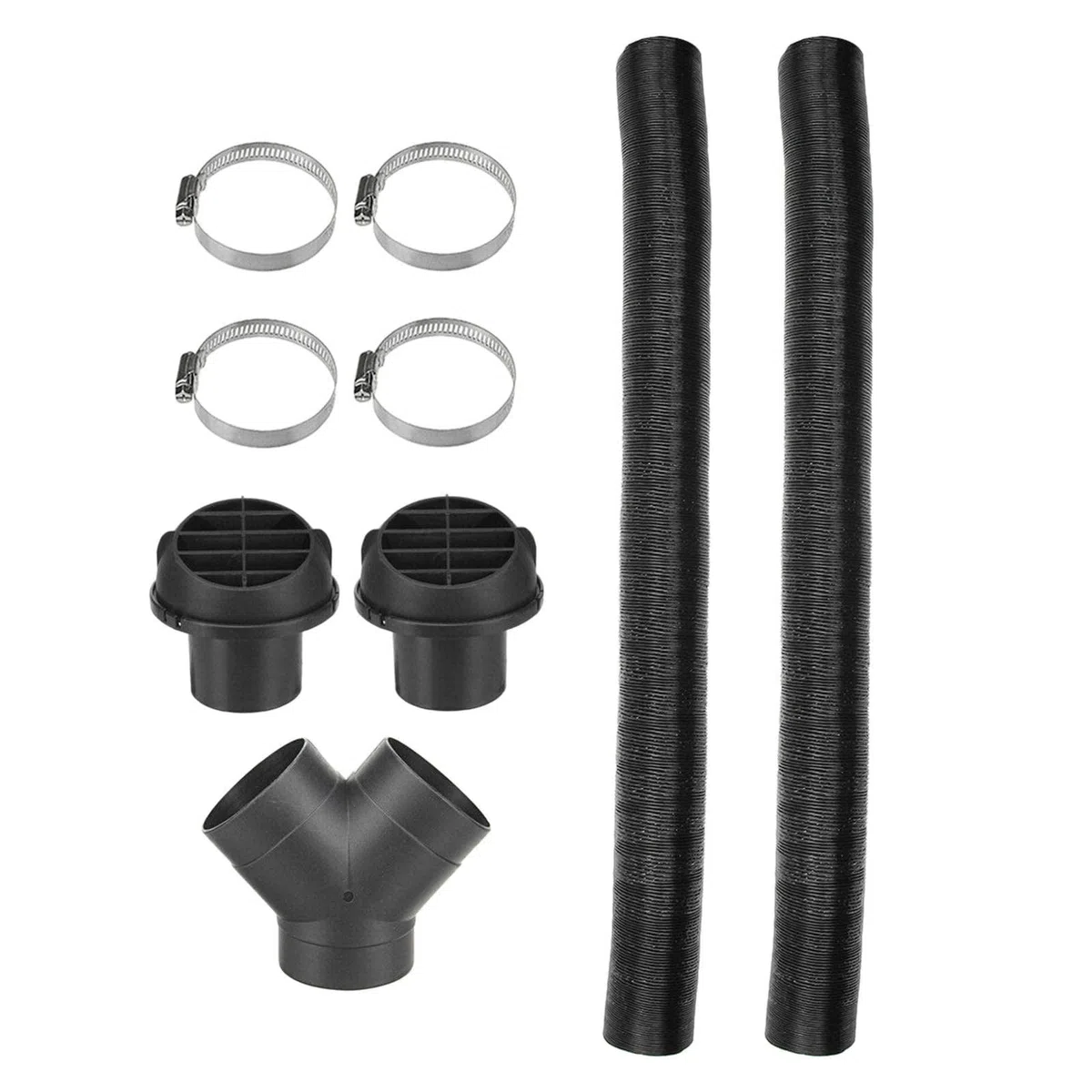 Diesel-Standheizungsset, 75-mm-Heizrohr, Luftauslass, Y-Bogen und Klemmen