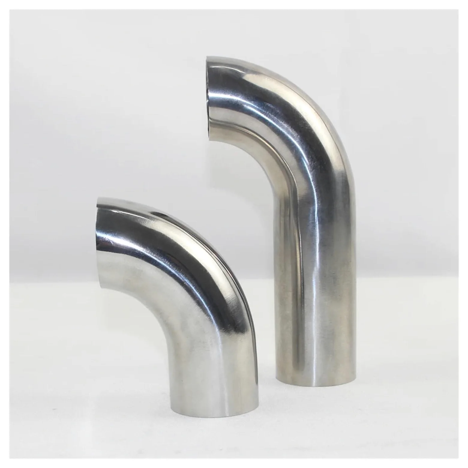 Abgasschlauch Rohrverschraubungen, Sanitärarmaturen, 90 Grad, Einseitige Verlängerung, 50 Mm, Schweißverbindung, Edelstahl 304 Abgasrohrleitungen(108mm x2mm)