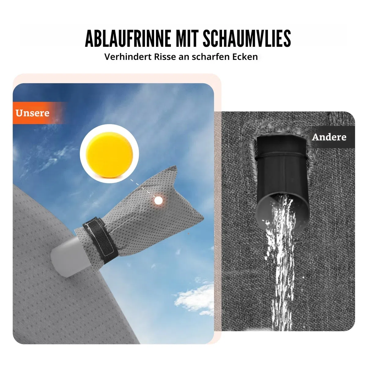 VEVOR Wohnwagen-Schutzhülle für 7,3-8,2 m Wohnwagen, Wohnwagenabdeckung aus Vliesstoff wasserdicht Winddicht, Universal-Wohnwagenhülle mit Aufbewahrungstasche, Reparaturflicken, Gurten, Klebeband