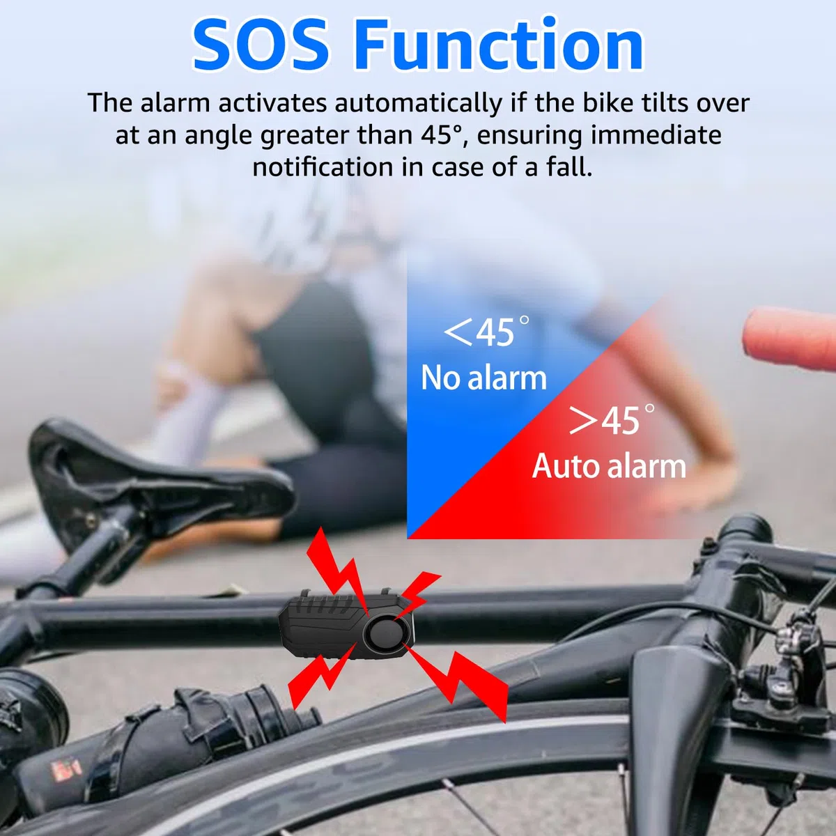 NineLeaf Alarmanlage Fahrrad, Drahtlose Motorrad Fahrrad Alarm, Diebstahlsicherung Alarm Mit Fernbedienung, IP65 Wasserdicht, 113 dB Super Laut, SOS-Funktion, Lautstärkeregelung einstellbar,8PK