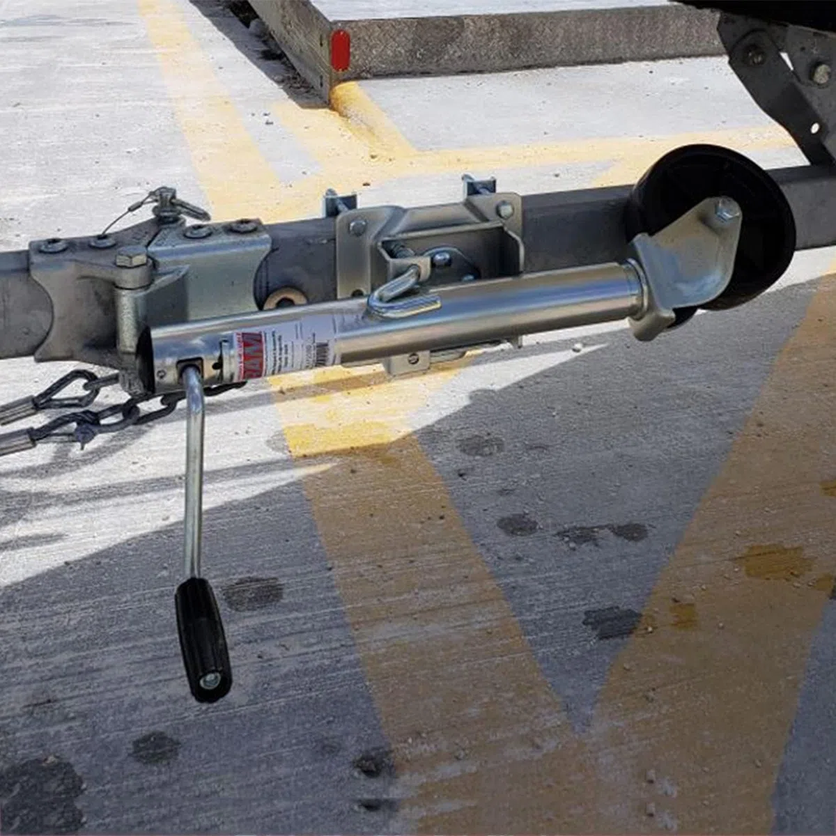 Stützfuß Anhänger Abstellstützen - Schwerlast Anhänger Stützrad, Anschraubbares Stützrad für Anhänger, 15 cm Anhängerräder, vertikale Belastung 450 kg, 25 cm Hub, für Anhänger, Wohnwagen