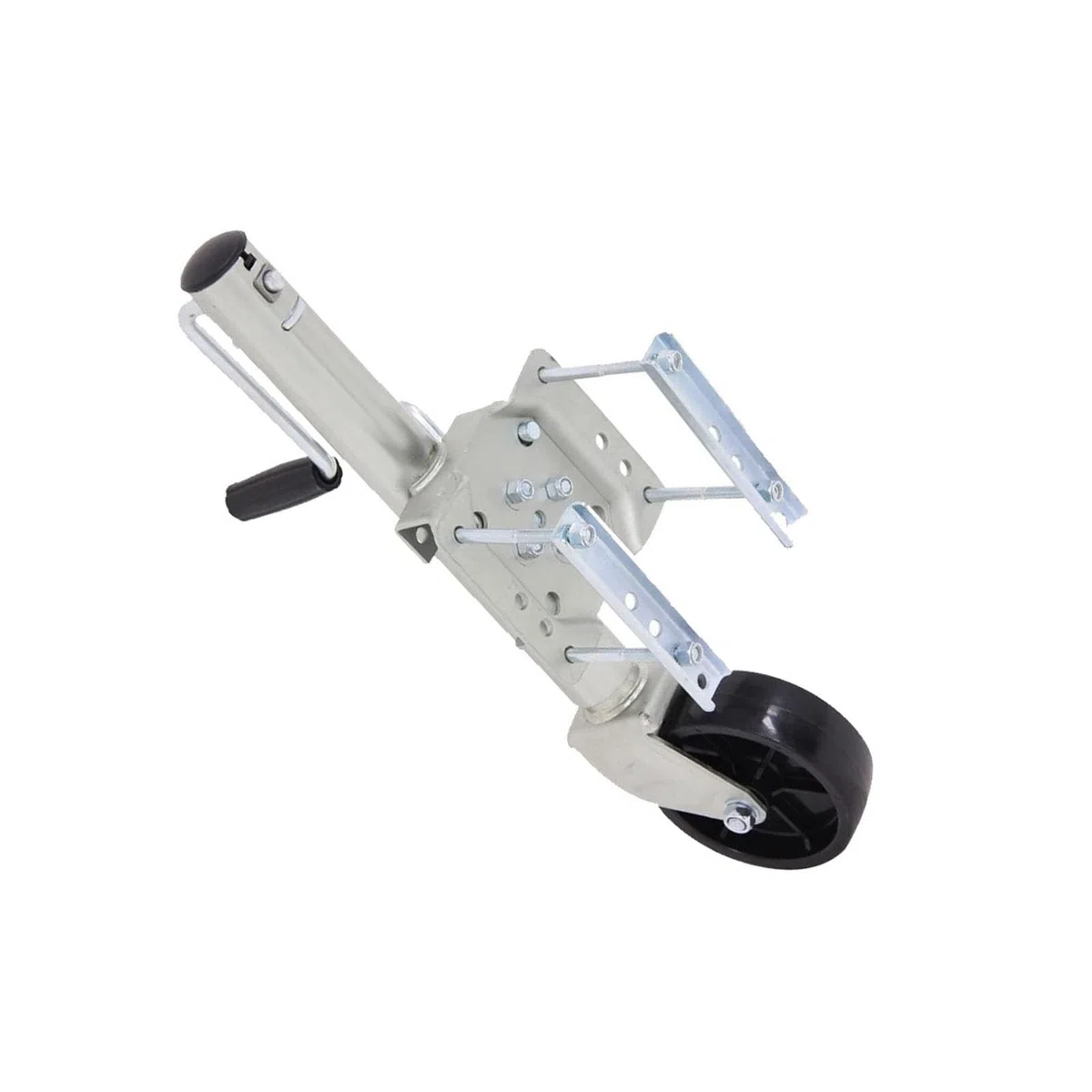 Stützfuß Anhänger Abstellstützen - Schwerlast Anhänger Stützrad, Anschraubbares Stützrad für Anhänger, 15 cm Anhängerräder, vertikale Belastung 450 kg, 25 cm Hub, für Anhänger, Wohnwagen