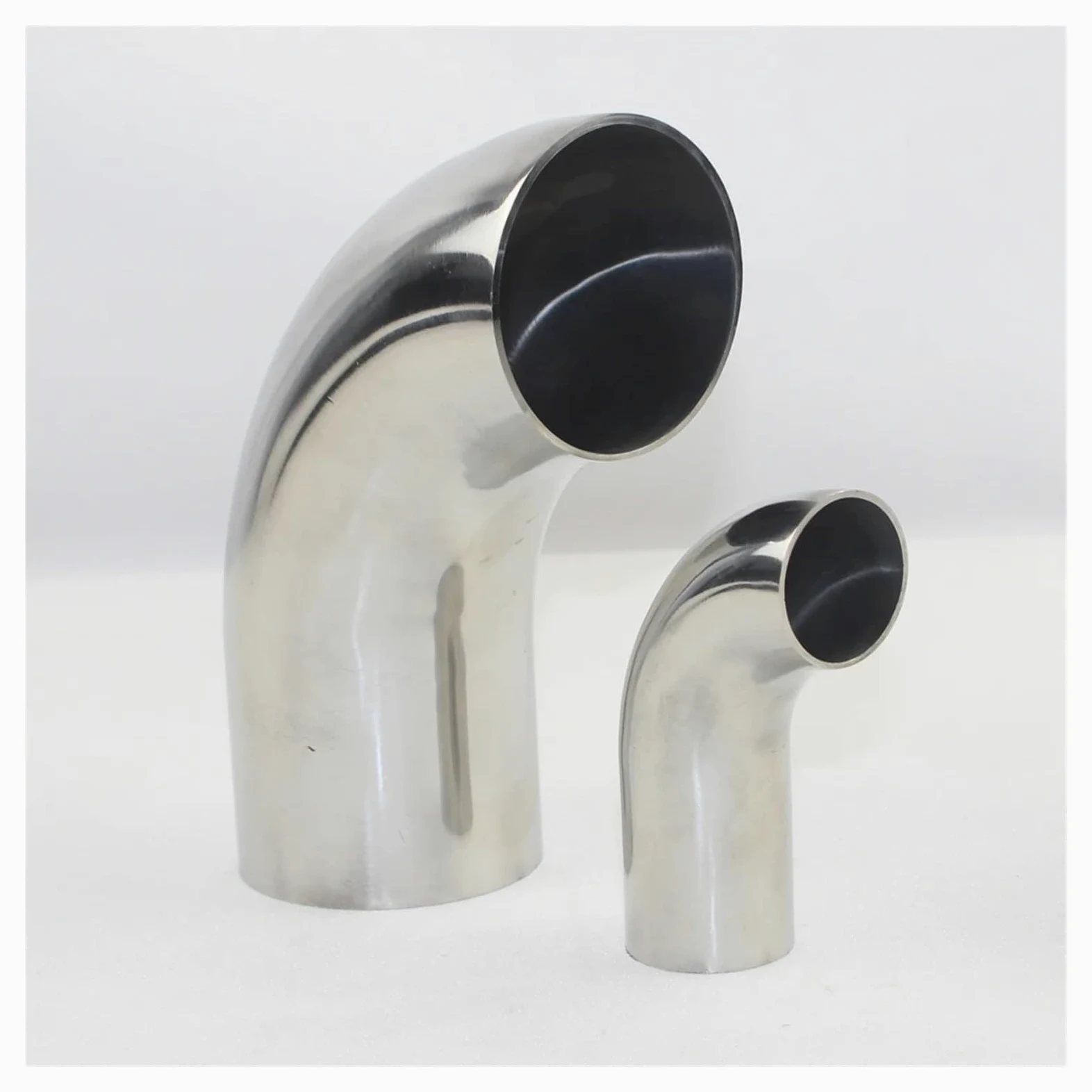 Abgasschlauch Rohrverschraubungen, Sanitärarmaturen, 90 Grad, Einseitige Verlängerung, 50 Mm, Schweißverbindung, Edelstahl 304 Abgasrohrleitungen(108mm x2mm)