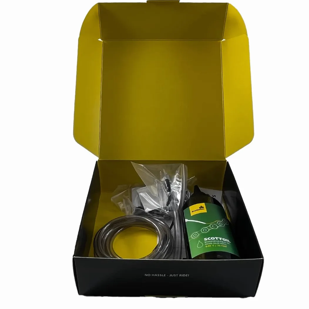 Scottoiler vSystem Automatisches Motorrad-Kettenschmiersystem mit biologisch abbaubarem grünem Scottoil & Traveller Erweiterungstasche Reichweiten-Verlängerungs-Touring-Bundle…