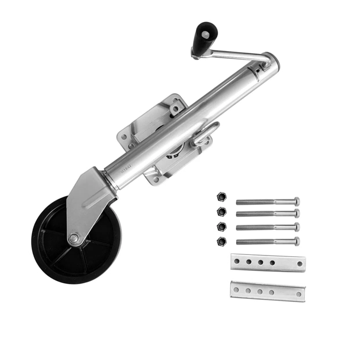 Stützfuß Anhänger Abstellstützen - Anhänger Stützrad, Schwenkbare Anhängerräder, Klappbares Stützrad Mit 15cm Rad, 550kg Traglasthalterung, Teleskopreichweite 26cm, Für Anhänger, Wohnwagen
