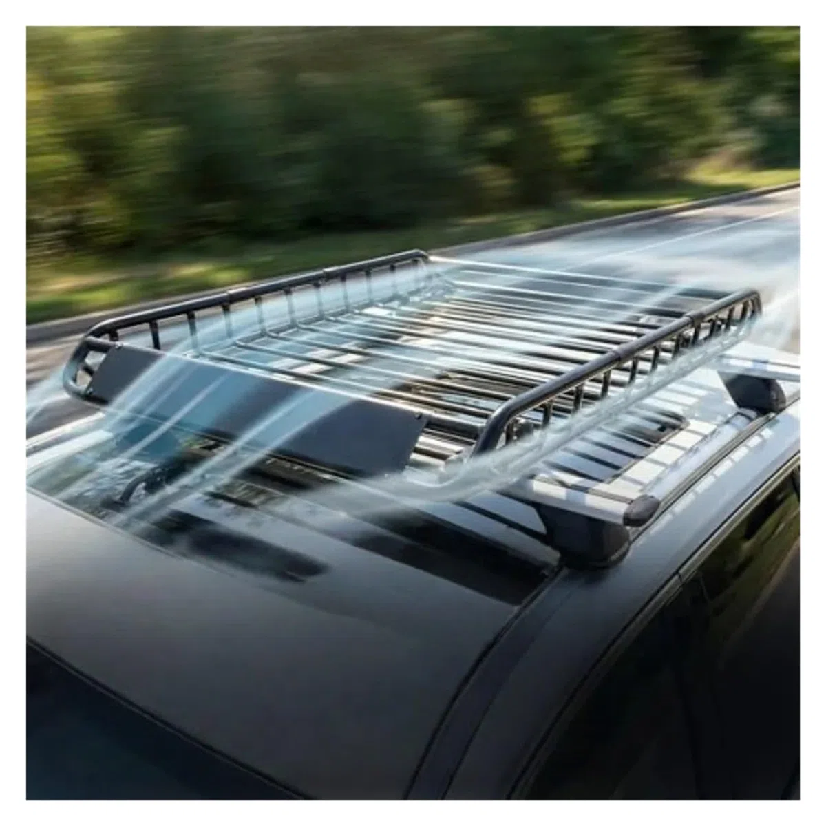 SHANSHAN Auto Dachträger Schiene 70115 Stahldachträger-Gepäckkorb 46 x 36 4-1/2 Dachträger Universal für Autos SUVs Vans Wohnmobile 150 lb Ccity Weather-R