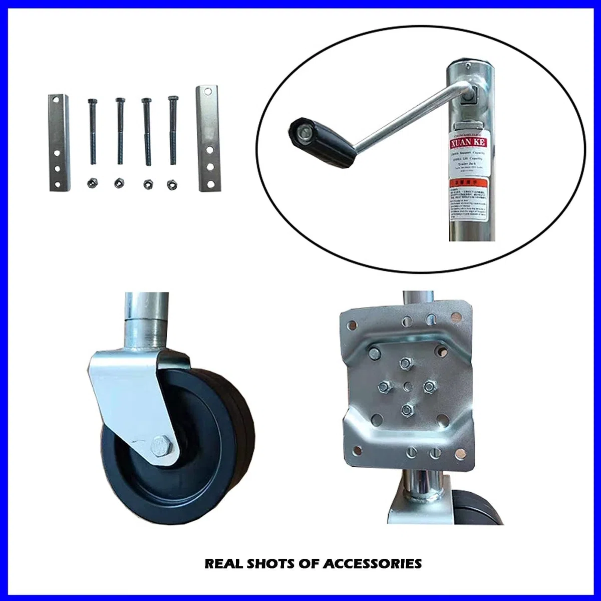 Anhänger Stützrad Halterung - Anhänger Stützrad, Anhänger-Schwenkräder, Hochleistungs-Bootsanhänger-Stützrad Mit 15cm Doppelrädern, Hub 25,4cm, 670kg, Für Boot, Wohnmobil, Yacht, Wohnwagen