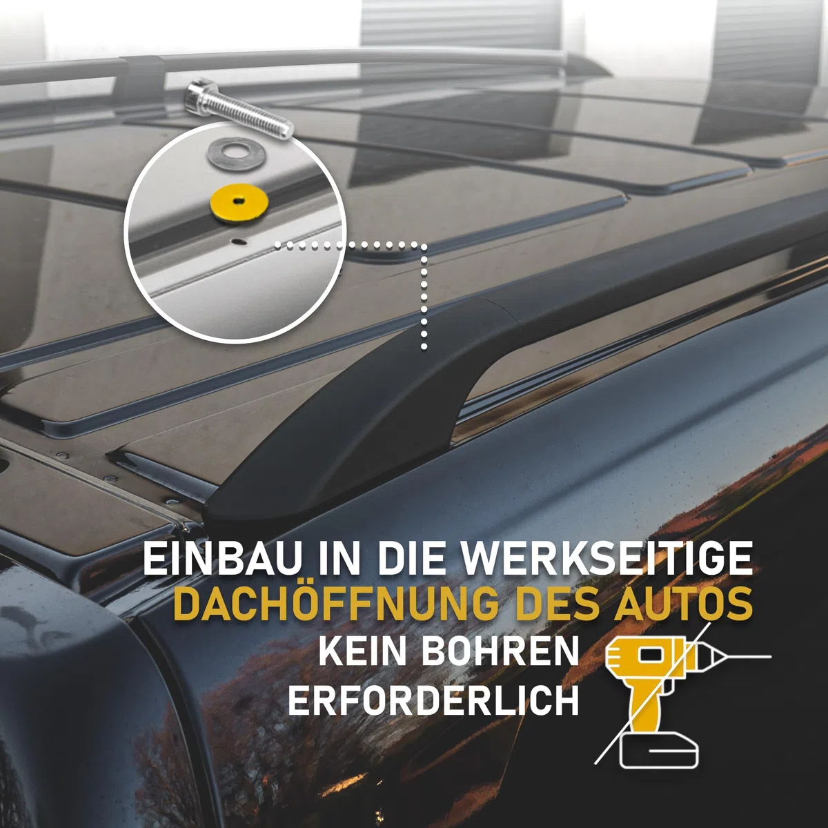 CHROMEMASTER Dachreling Dachträger Kompatibel mit Opel Vivaro 3 Long L2 2014-2019 | Zur Befestigung der Dachgepäckträger, Dachboxen oder Dachfahrradträger | Robuste Konstruktion aus Alu