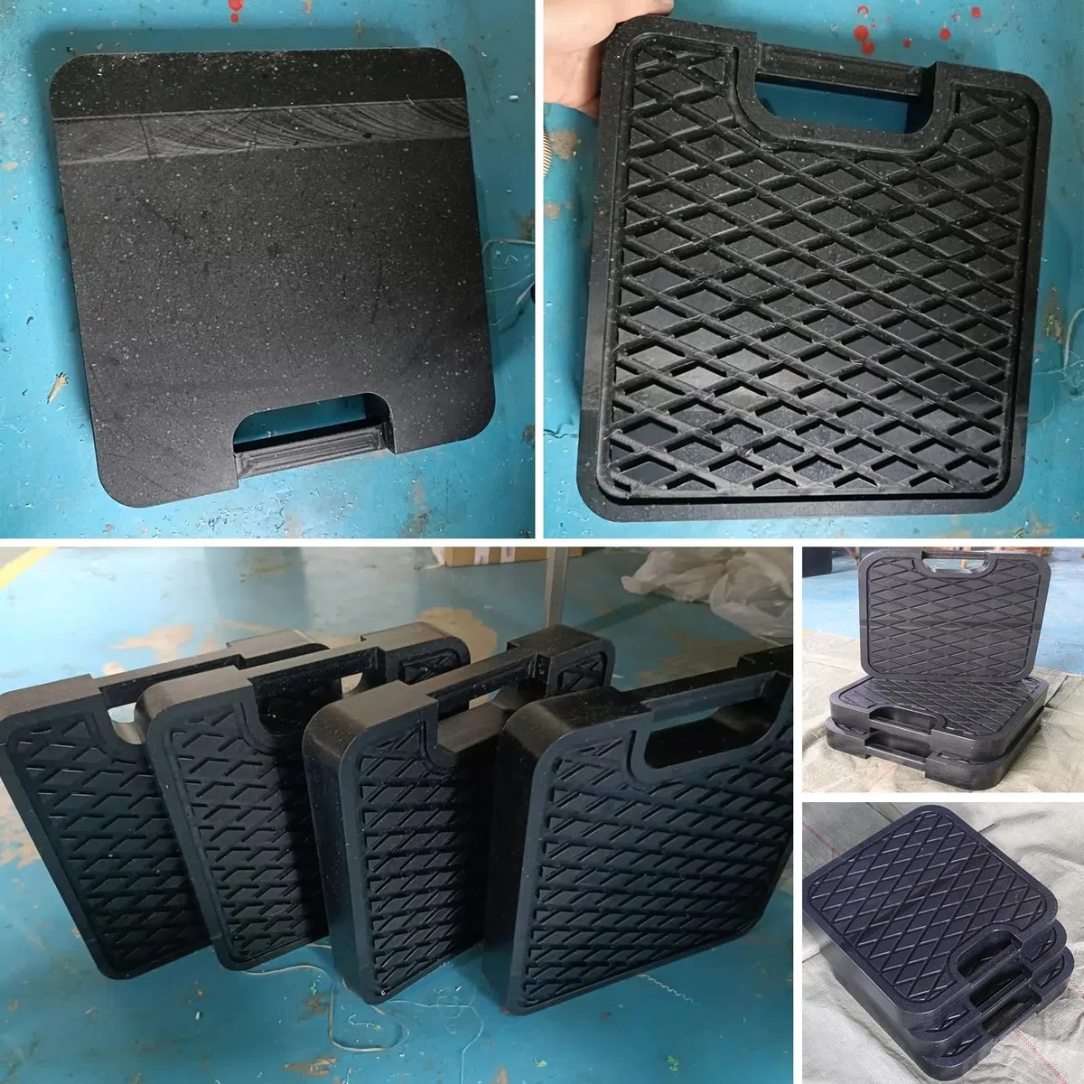 Hochleistungs-Kranstützplatten – 20x22 Zoll große Stabilisierungsmatten für Hubarbeitsbühnen und Wohnmobil-Arbeitsbühnen, Nivellierblöcke zur Verhinderung des Einsinkens der Stützen, robuste